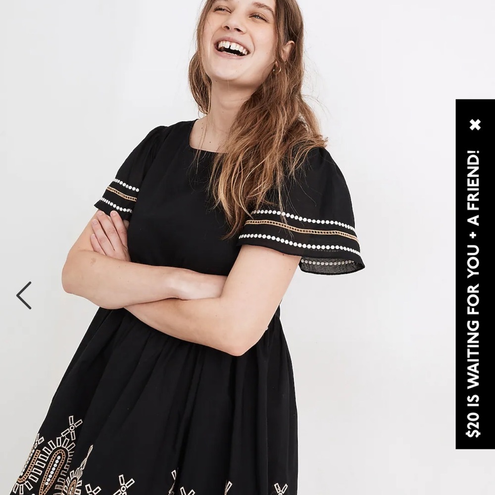 Madewell black short dress size medium. NWT. - Picture 8 of 9